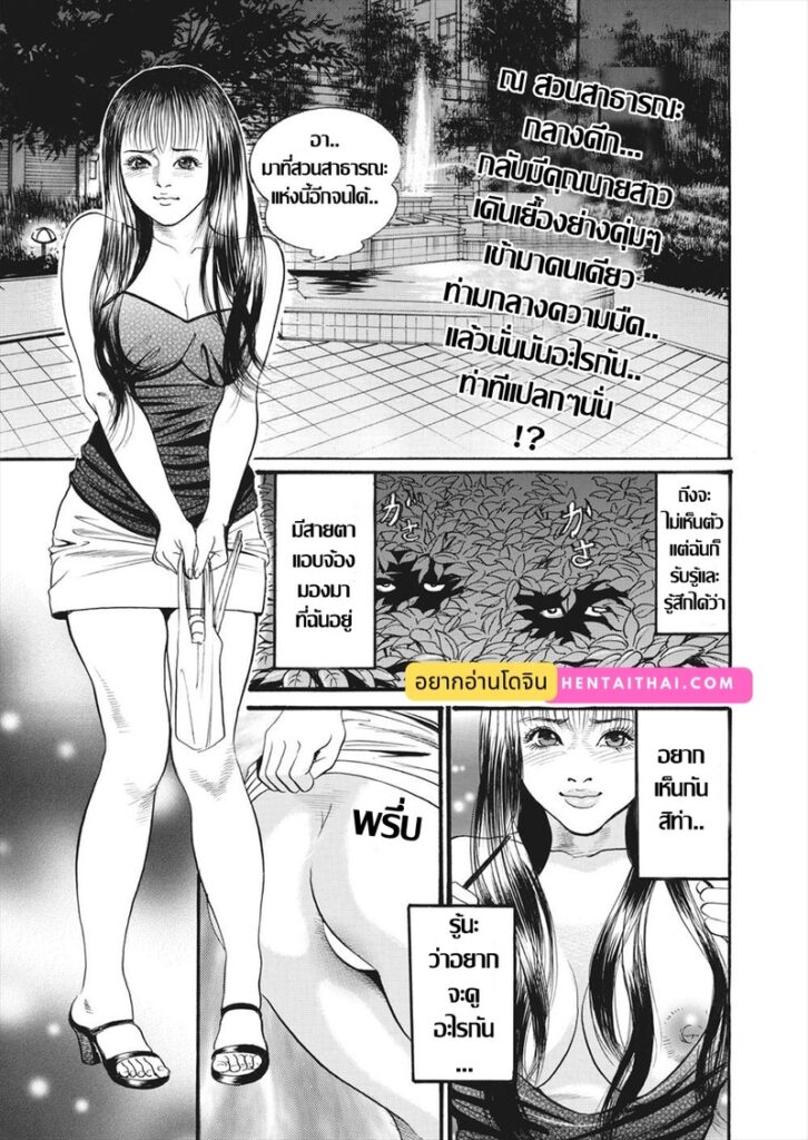 คุณนายสาวถูกเย็ดโชว์กลางสวนสาธารณะ – 公园露出妻